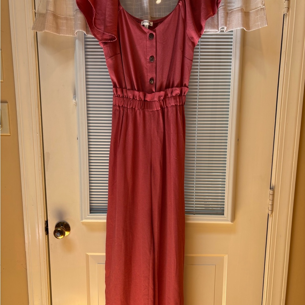 Elegant Pink Button-Down Dress